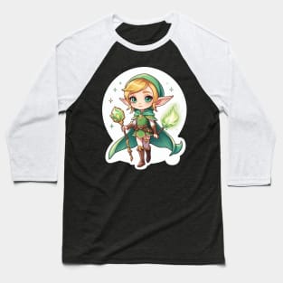 Elf Fantasy Illustration Baseball T-Shirt